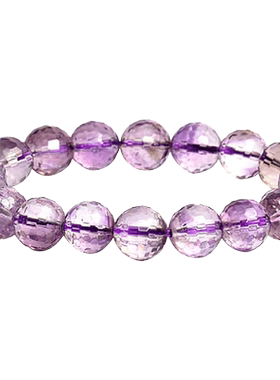 臻唯收藏系原色128紫紫黄晶手链