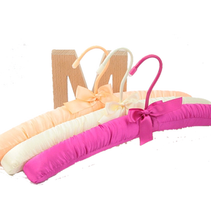 Maos布艺衣架木头衣挂海绵衣服架木质布衣架海棉收纳家用衣撑