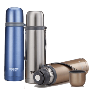 哈尔斯保温杯不锈钢子弹头男女士便携办公家用热水瓶儿童学生水杯