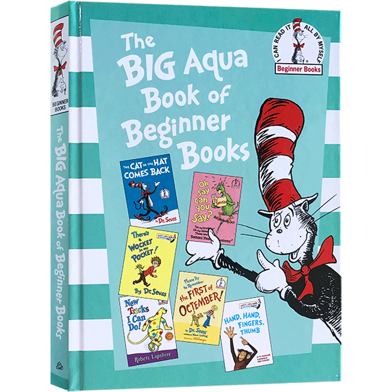 Dr Seuss苏斯博士入门初学者系列:绿色大书The Big Aqua Book of Beginner Books包含6本书内容英语启蒙英文原版绘本3-6岁精装