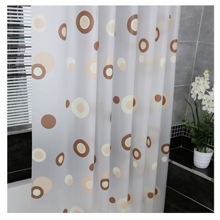 卫生间防水加厚防霉浴帘套装免打孔浴室淋浴挂帘子布隔断门帘