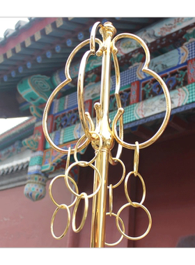 黄铜四股带底工艺品禅杖