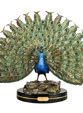 阿斯蒙迪大师斯泰恩原作孔雀雕塑