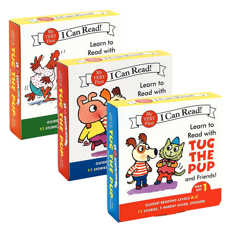 跟塔戈和他的朋友们学1-3辑36册盒装 英文原版绘本 I can read Learn to Read with Tug the Pup and Friends 小狗塔格 英语书籍