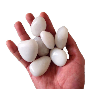 白色高抛光纯天然鹅卵石头雨花石黑色石头鹅暖石鱼缸园林造景卵石