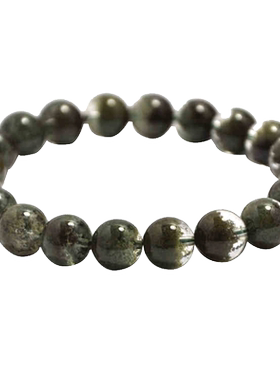 臻唯天然绿幽灵聚宝盆水晶手链