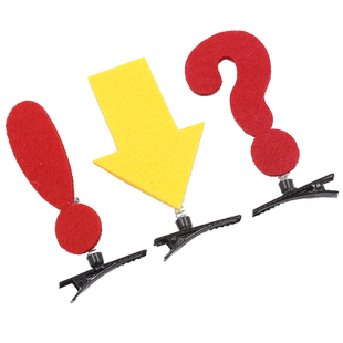 景区拍照儿童成人卖萌发夹符号问号感叹号搞怪发饰女箭头搞笑发卡