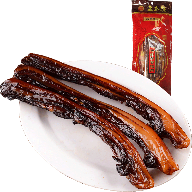 盈加福傳統(tǒng)廣式臘肉廣東臘味特產(chǎn)咸甜味農(nóng)家自制正宗土豬五花臘肉