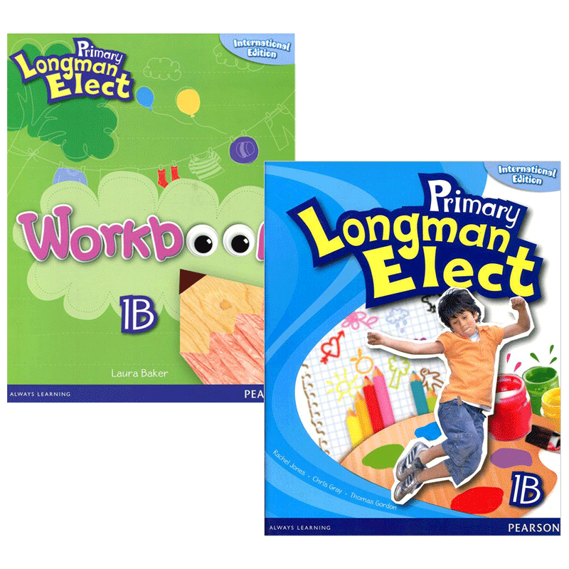 Pearson Primary Longman Elect 1B 培生香港朗文小学英语教材1b全套 学生用书+练习册2本 原版 新版朗文幼儿少儿英语分级阅读教材