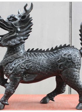 铸铁麒麟工艺品摆件家居装饰