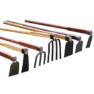 大锄头挖地多功能木柄农用户外翻地锰钢除草耙子老式农具种菜工具