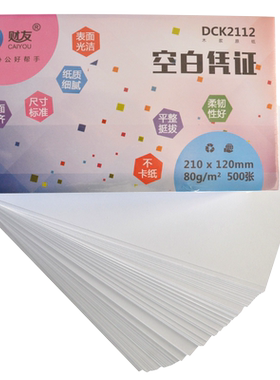 空白凭证纸记账凭证财友