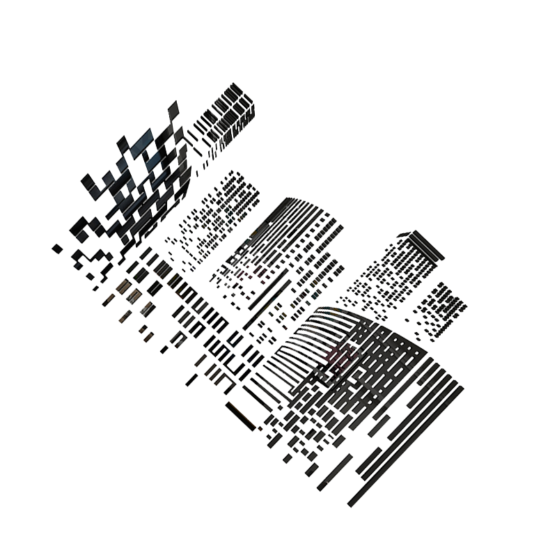 镜面马赛克3d立体现代城市墙贴