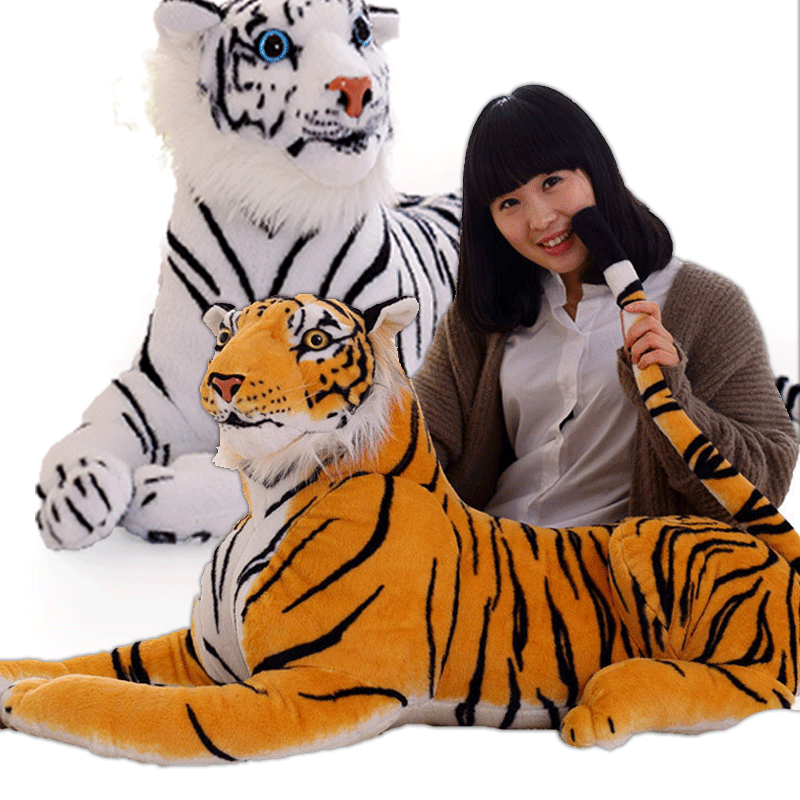 老虎毛绒玩具公仔可爱仿真白虎女