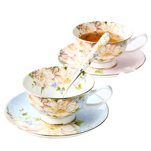 欧式咖啡杯碟套装骨瓷下午茶茶具陶瓷英式花茶杯高档精致家用