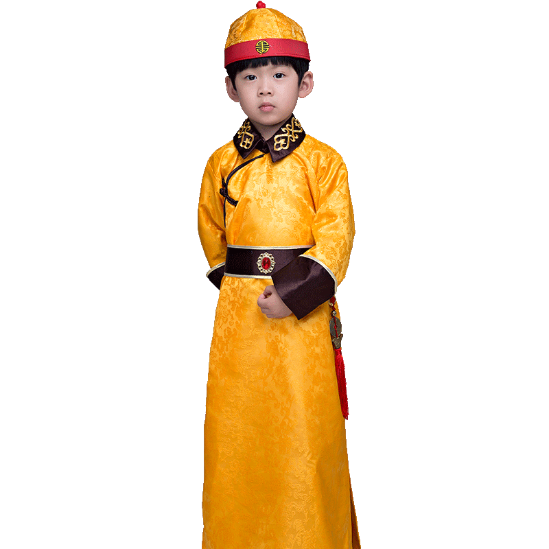 男童古装满族贝勒演出服
