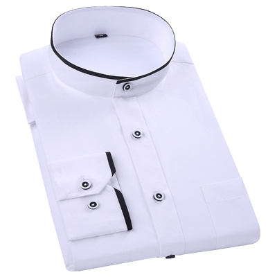 春季立领男款青年中国风长袖衬衣