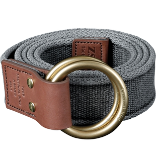 战术鸟（古风铜扣）纯棉帆布腰带双环扣皮带男布料编织牛仔裤腰带