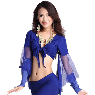 飞魅肚皮舞长袖网纱套装练习服新款印度舞蹈服装肚皮舞服装练功服