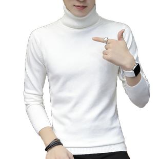 2025秋冬季男士韩版高领毛衣潮流个性加厚打底针织衫外套线衣冬装