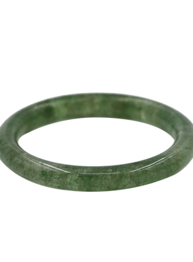 见欢喜绿草莓晶饰品东陵玉手镯