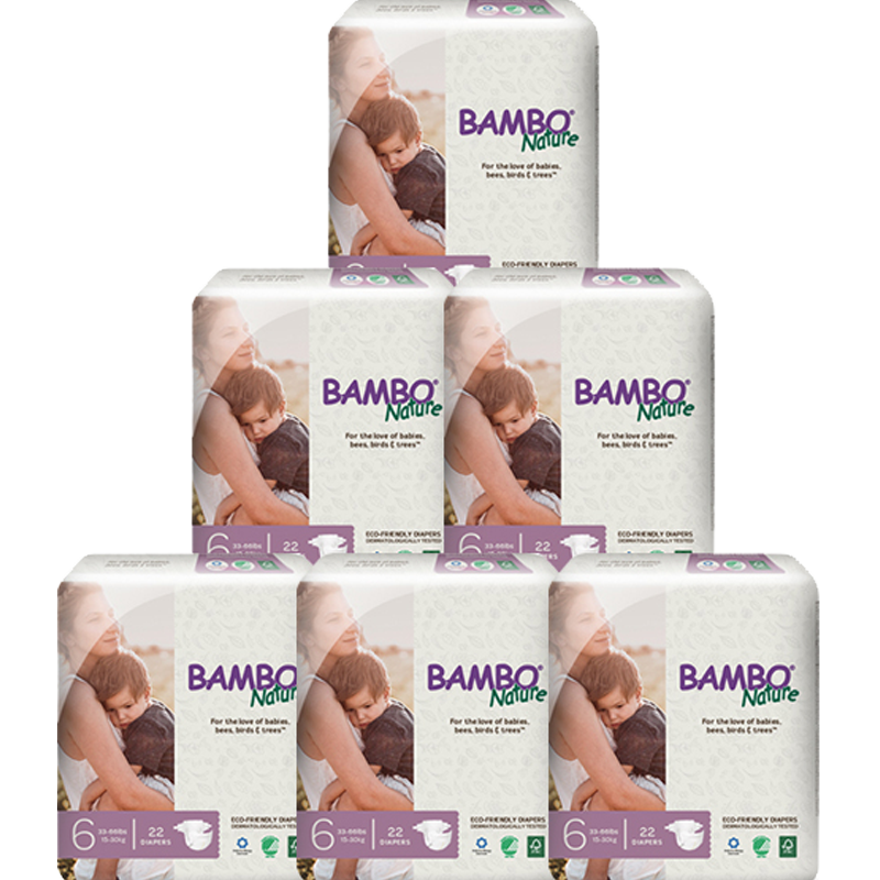【整箱】BAMBO班博进口梦想系列6号大童婴儿纸尿裤24片/包尿不湿