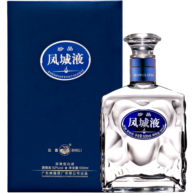 岭南名酒红荔珍品凤城液52度500ml 窖藏陈年老酒 高度纯粮食酒