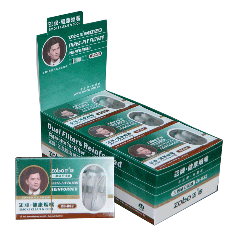 ZOBO正牌ZB-032三重磁石香菸过滤四重一次性烟嘴细支男过滤器五重