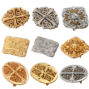 巴英达男士皮带扣头平滑扣时尚潮流扣百搭合金扣裤腰带头配3.8cm