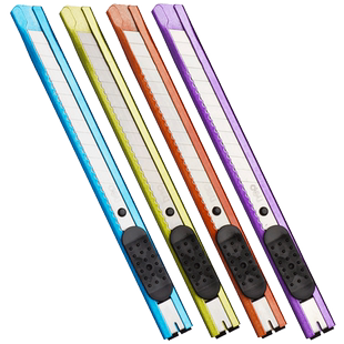 得力美工刀手工刀黑刀壁纸小号工业用金属刀架拆快递包裹贴膜裁纸刀重型全钢加厚多刀头手工不锈钢刀具送刀片