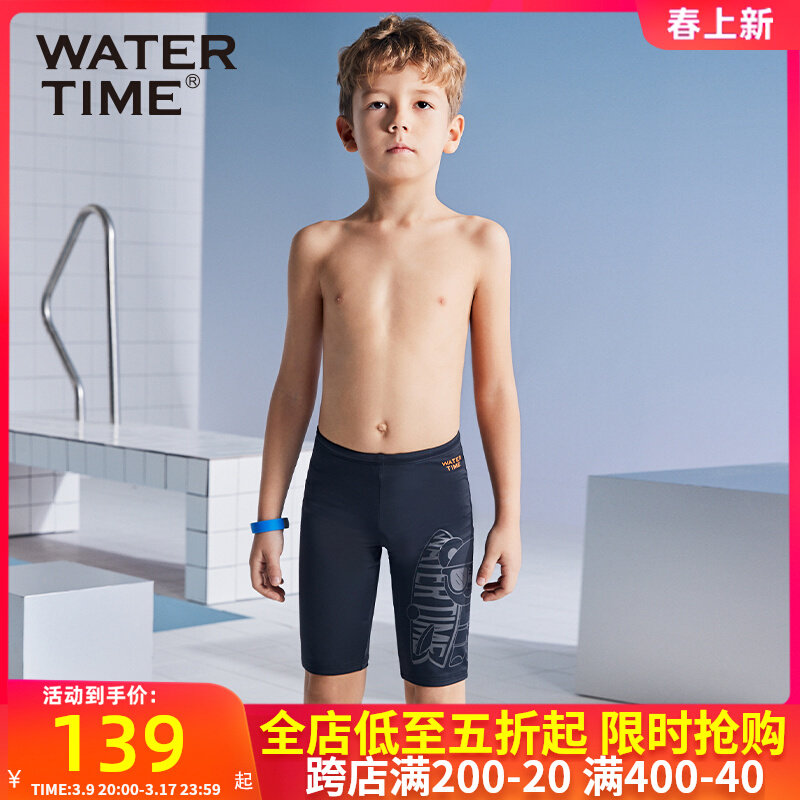 Quần bơi năm điểm cho trẻ em WaterTime Quần bơi chống clo tập luyện mùa hè dành cho trẻ em Thiết bị bơi dài đến đầu gối áo tắm biển trẻ em đồ bơi bé gái 2 tuổi