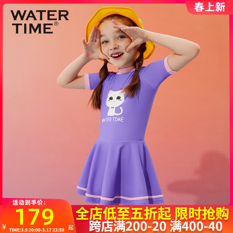 Đồ bơi trẻ em WaterTime 2023 Váy một mảnh bé gái mèo dễ thương Phong cách công chúa Đồ bơi một mảnh cho trẻ em xưởng may đồ bơi trẻ em xưởng may đồ bơi trẻ em