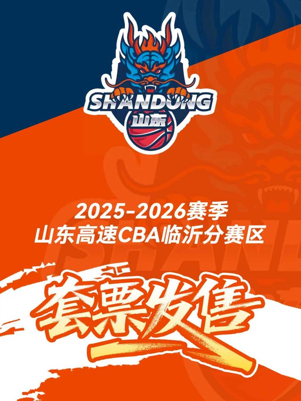 2025-2026赛季CBA联赛山东高速临沂分赛区套票