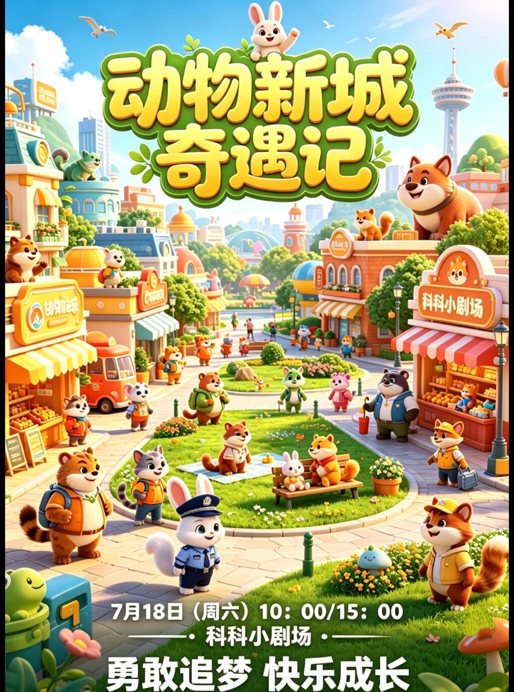 热门活动-【南京】2026科科小剧场周年演出季 儿童剧《动物新城奇遇记》