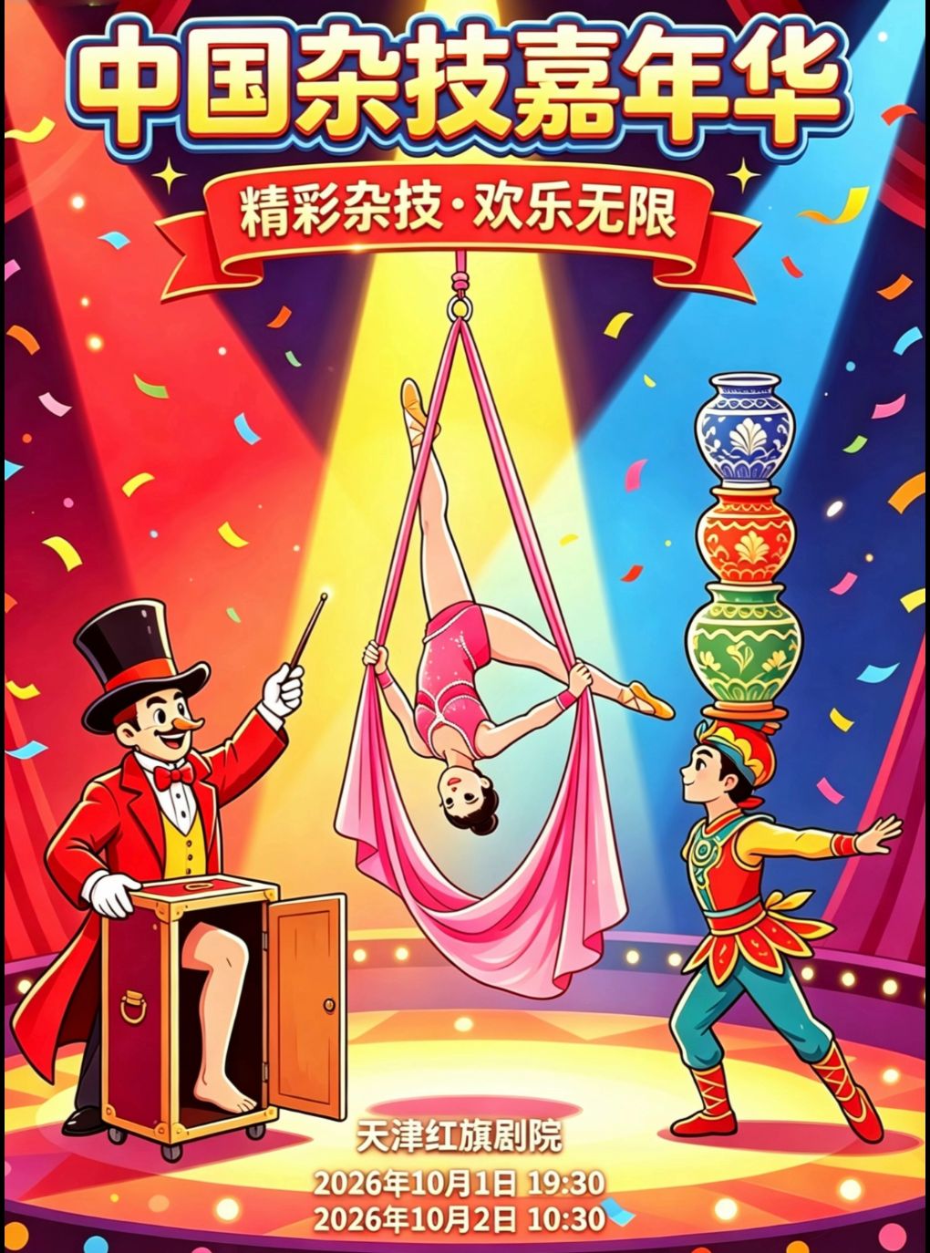 【天津】今朝跃风华青年杂技献礼新时代
