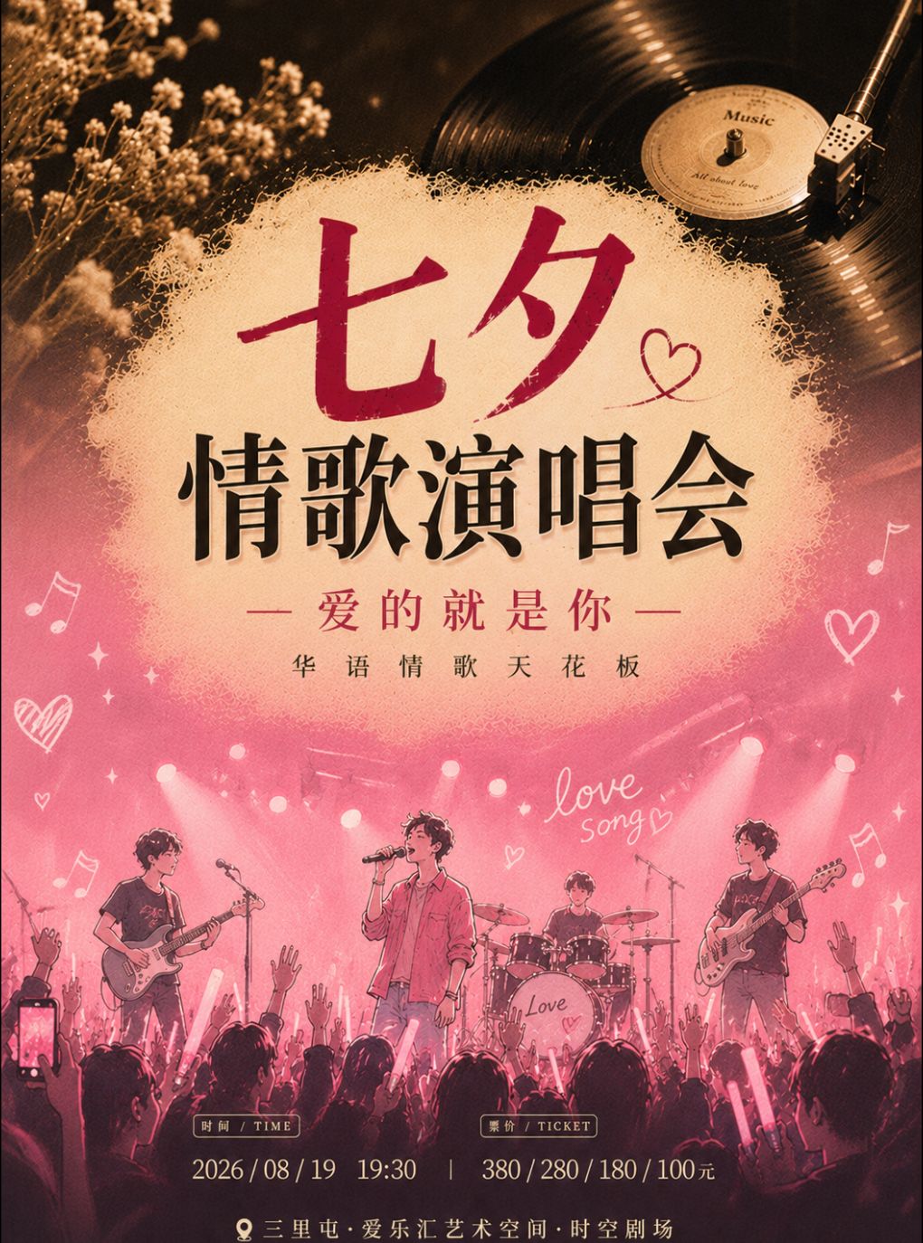 【北京】“爱的就是你”华语情歌天花板-七夕情歌演唱会
