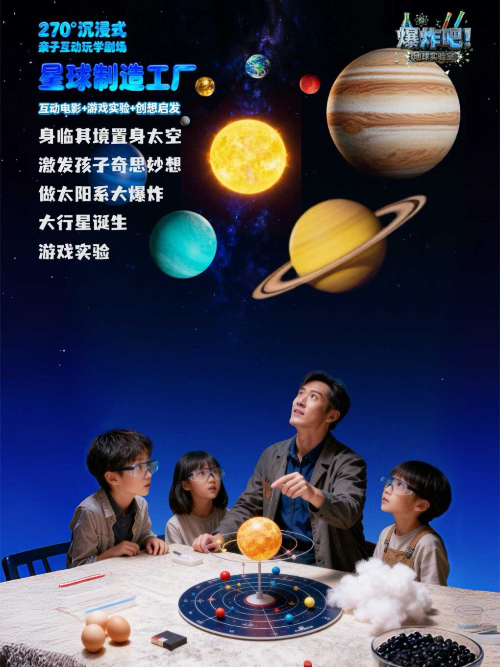 热门活动-【上海】《星球制造工厂》大型亲子互动玩学科学剧场｜造梦科学剧院
