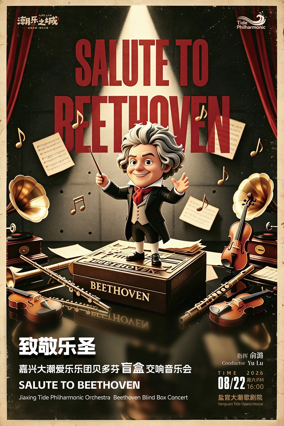 【嘉兴】致敬乐圣：嘉兴大潮爱乐乐团贝多芬盲盒交响音乐会