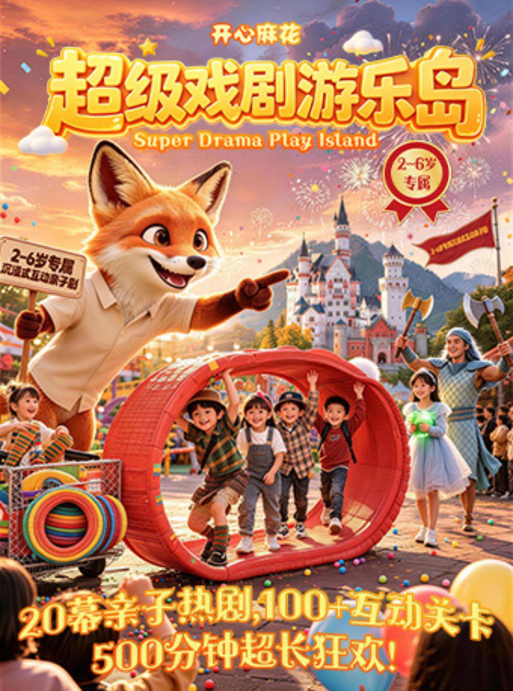 热门活动-【北京】2-6岁宝贝专属·嗨玩互动演出《超级戏剧游乐岛》
