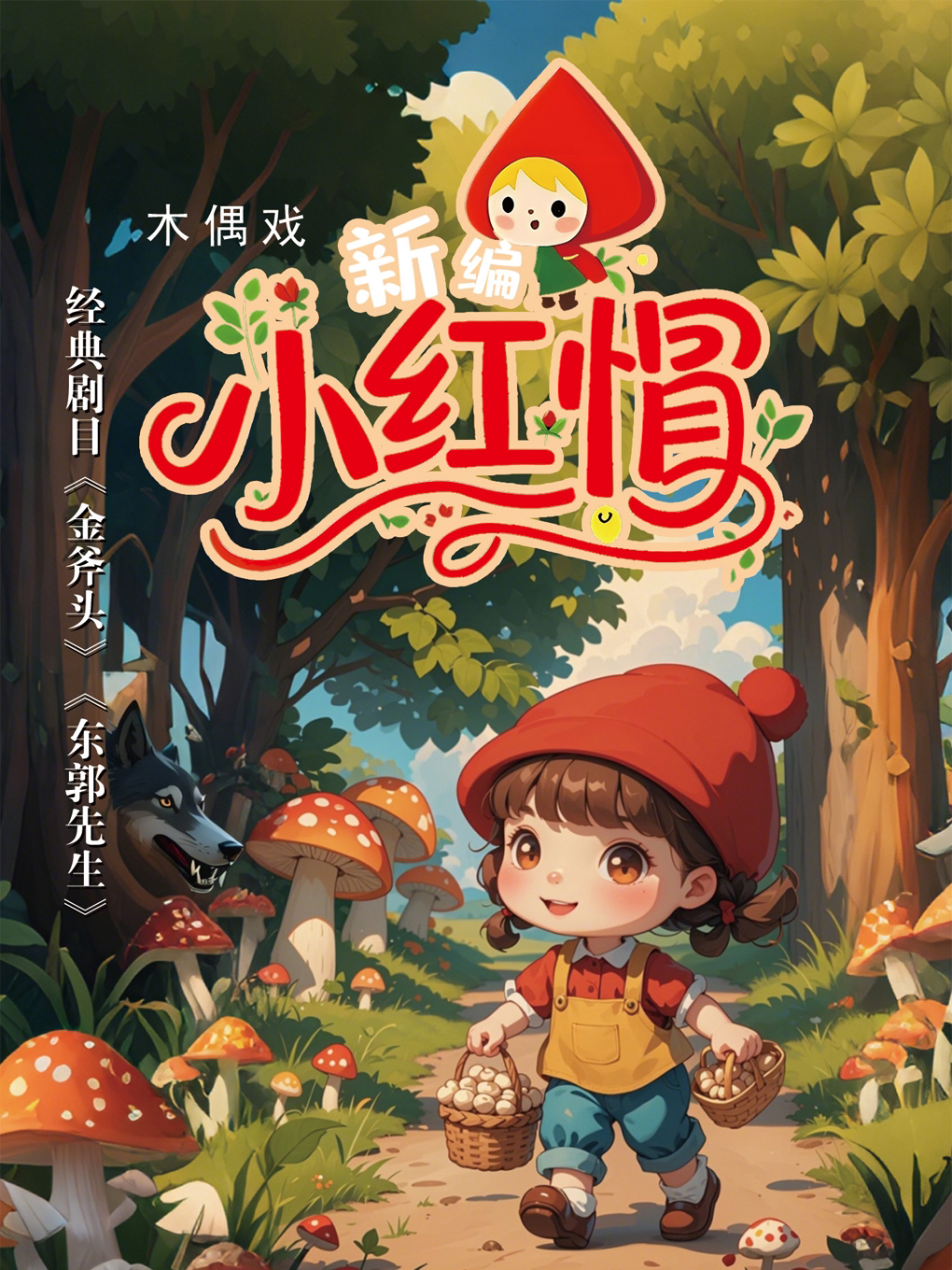 哈尔滨木偶戏《新编小红帽》《东郭先生》《金斧头》