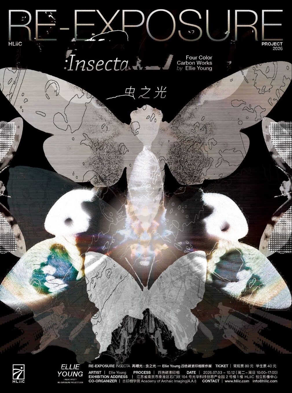 热门活动-【南京】「Re-Exposure：虫之光」艾丽·杨四色碳素印相原作展