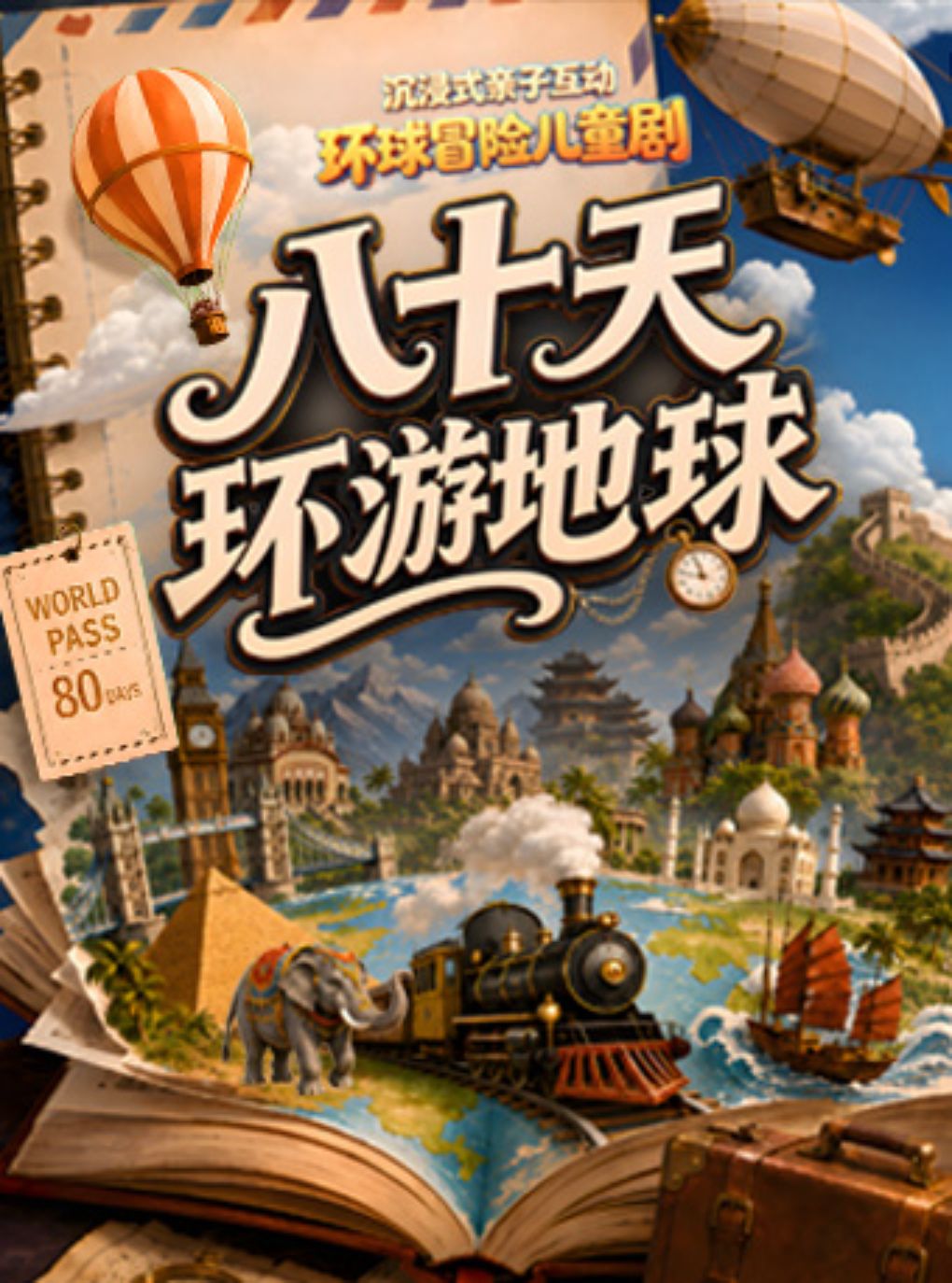【南昌】沉浸式互动环球冒险儿童剧《八十天环游地球》
