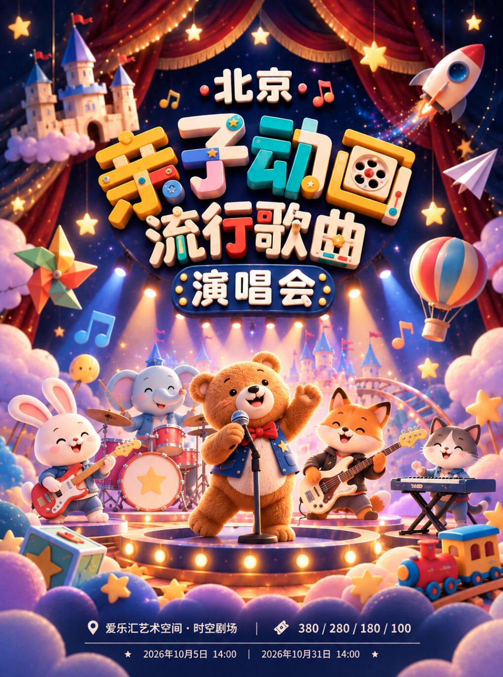 北京亲子动画流行歌曲演唱会