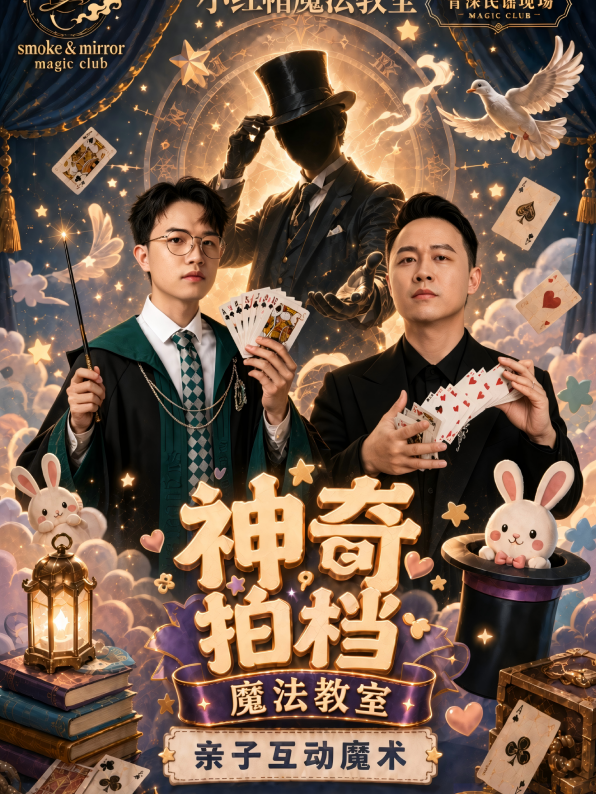 热门活动-【深圳】南山华侨城丨《神奇拍档亲子魔术》丨每一位小朋友都会互动到丨每场至少教会一个小魔术丨小红帽魔法教室