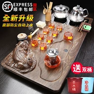 bán bàn trà điện Bộ khay trà và bộ trà hoàn toàn tự động cho phòng khách gia đình Bộ ấm trà đun sôi đáy kung fu hoàn chỉnh đơn giản bếp điện bàn trà bàn trà điện cao cấp