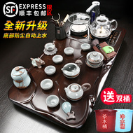 Gỗ Đàn Hương Đen Khay Trà Gỗ Chắc Chắn Bàn Trà Bộ Trà Thủy Tinh Gia Đình Ấm Siêu Tốc Hoàn Toàn Tự Động Tất Cả Trong Một ấm Trà Biển hướng dẫn lắp bàn trà điện bàn pha trà điện