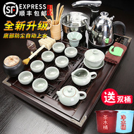 bàn trà điện Khay trà gỗ nguyên khối hộ gia đình hiện đại đơn giản bàn trà nhỏ hoàn toàn tự động ấm đun nước tích hợp trà biển hoàn chỉnh bộ trà bàn uống trà điện bếp điện bàn trà