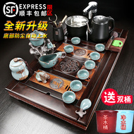 bàn pha trà điện Khay trà gỗ nguyên khối Ebony, bộ trà Kung Fu cao cấp, bàn trà đa năng hoàn toàn tự động cho phòng khách gia đình, quầy lễ tân văn phòng hướng dẫn sử dụng bàn trà điện bộ pha trà điện