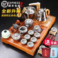 Hộ gia đình nhỏ đơn giản khay trà gốm sứ bộ trà cát tím hoàn toàn tự động ấm đun nước tích hợp bàn trà trà đĩa biển ban tra dien thong minh bàn trà điện