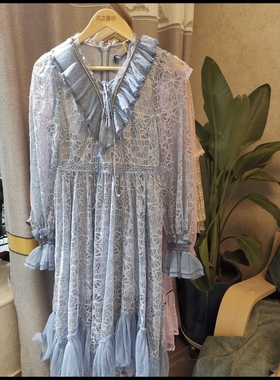 海焰xing收腰V领收腰仙女连衣裙